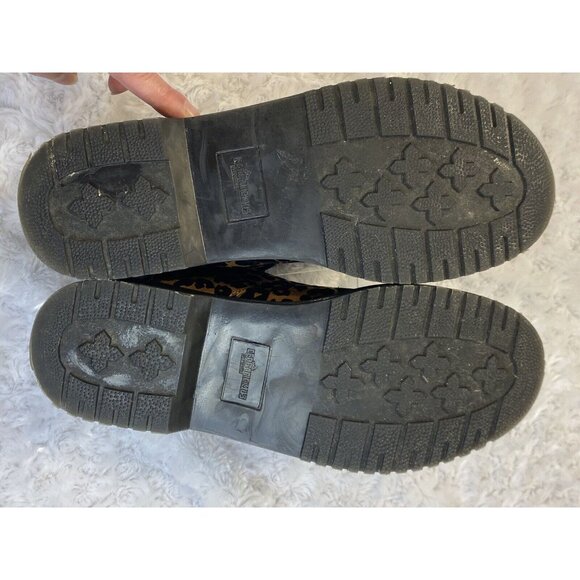 Fergalicious Lug Bottom Oxfords Size 8.5 Marvin Cheetah Print Tie Faux Suede - Picture 6 of 9